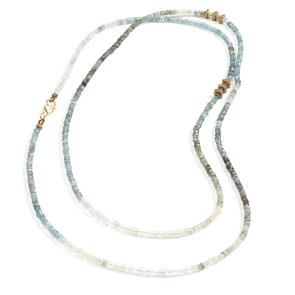 Catalina Long Necklace Aquamarine