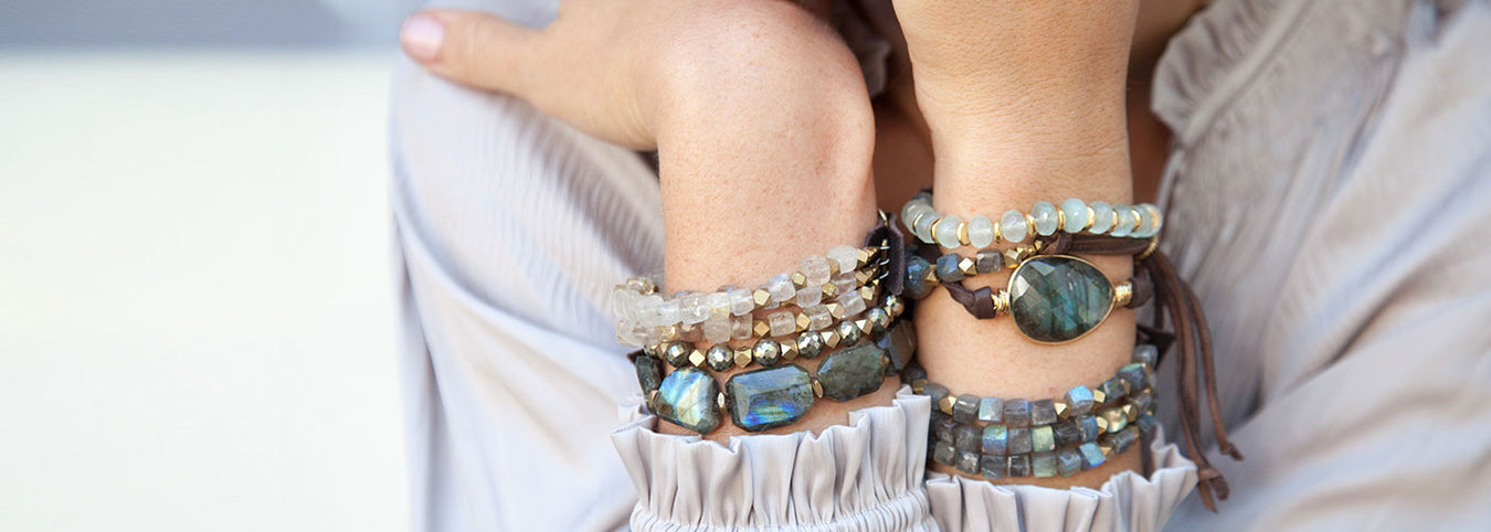 gemstone bracelets for layering