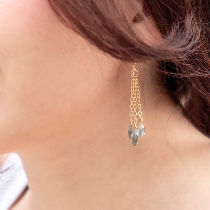 Opus Three Earrings Aquamarine