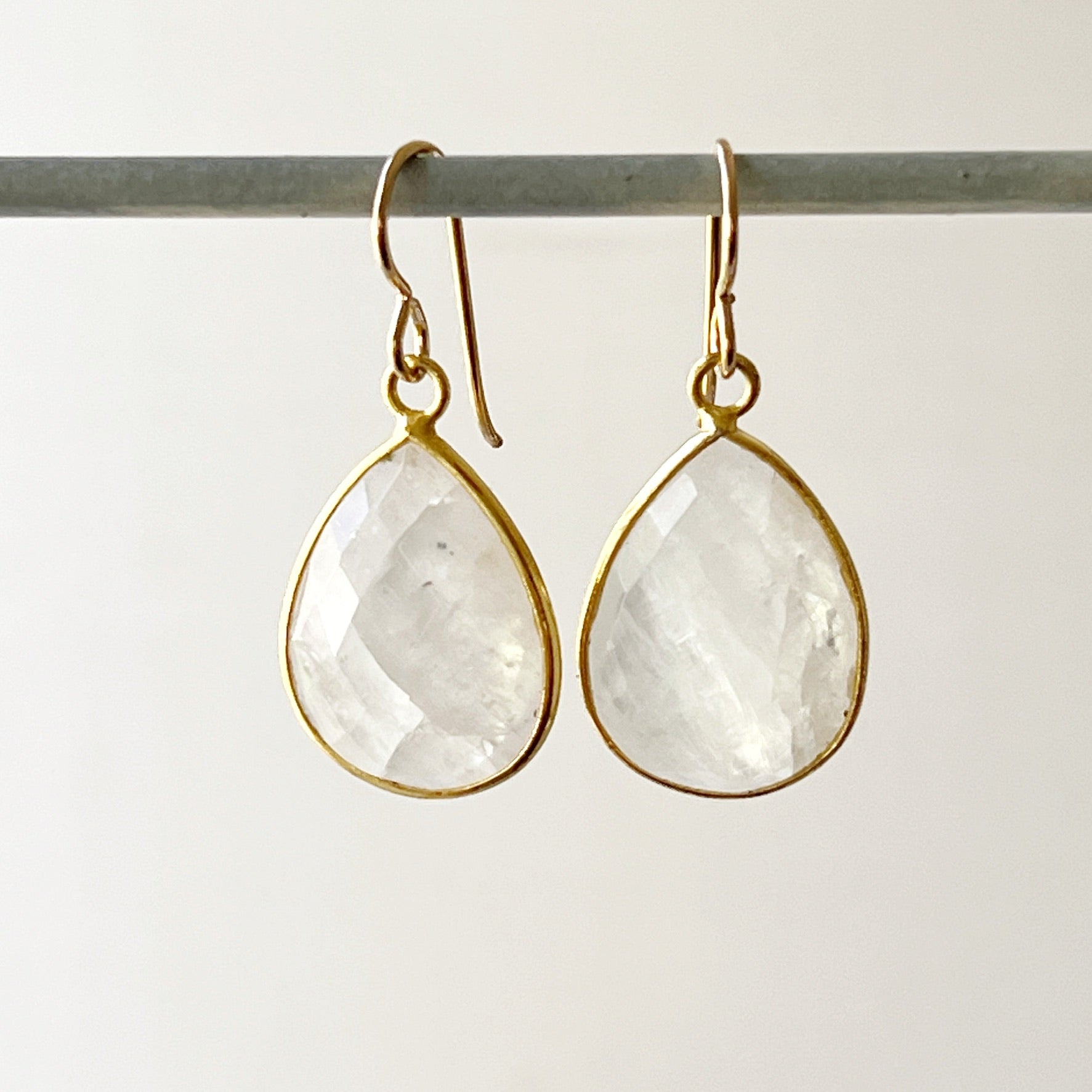 Helena Teardrop Earrings Moonstone