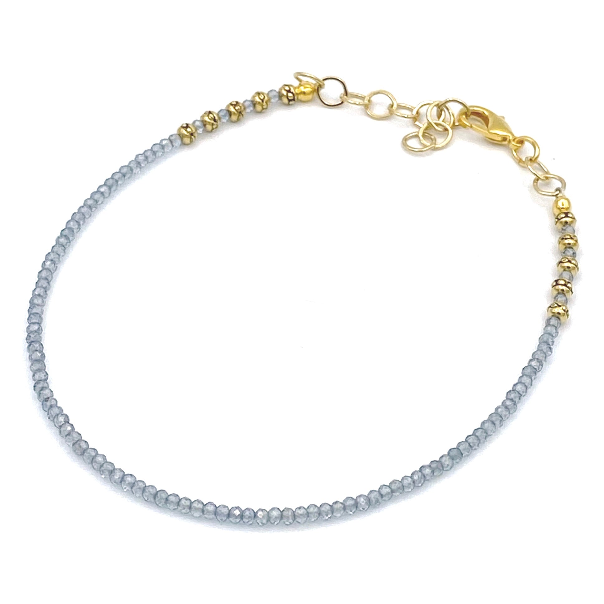 Elegance Ankle Bracelet, Aqua Quartz