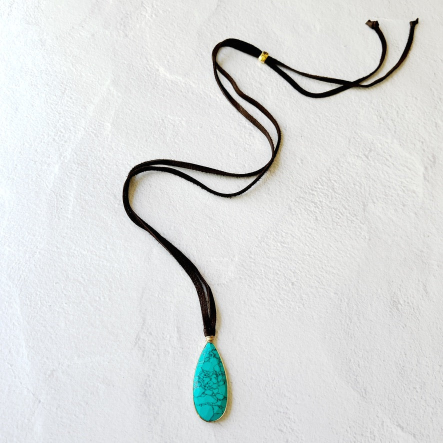 Helena Pendant Necklace Turquoise