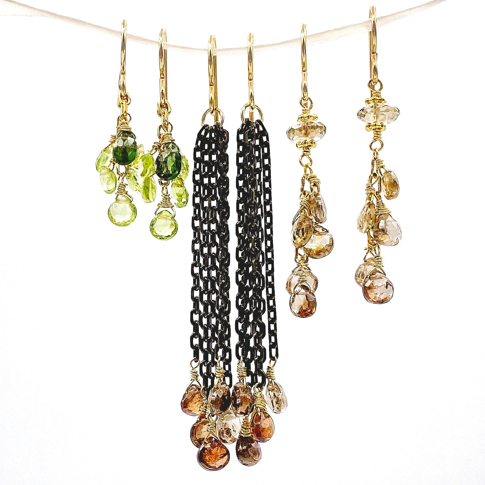 Opus Earrings, Garnet