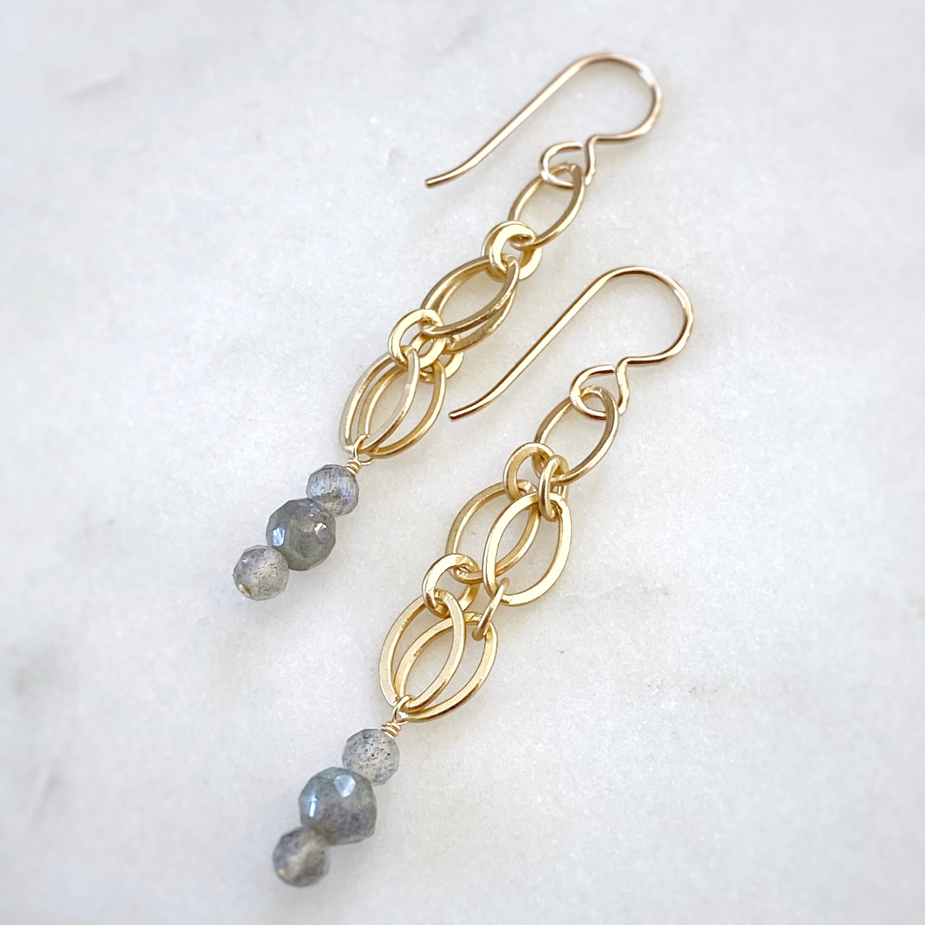 Celeste Earrings, Labradorite