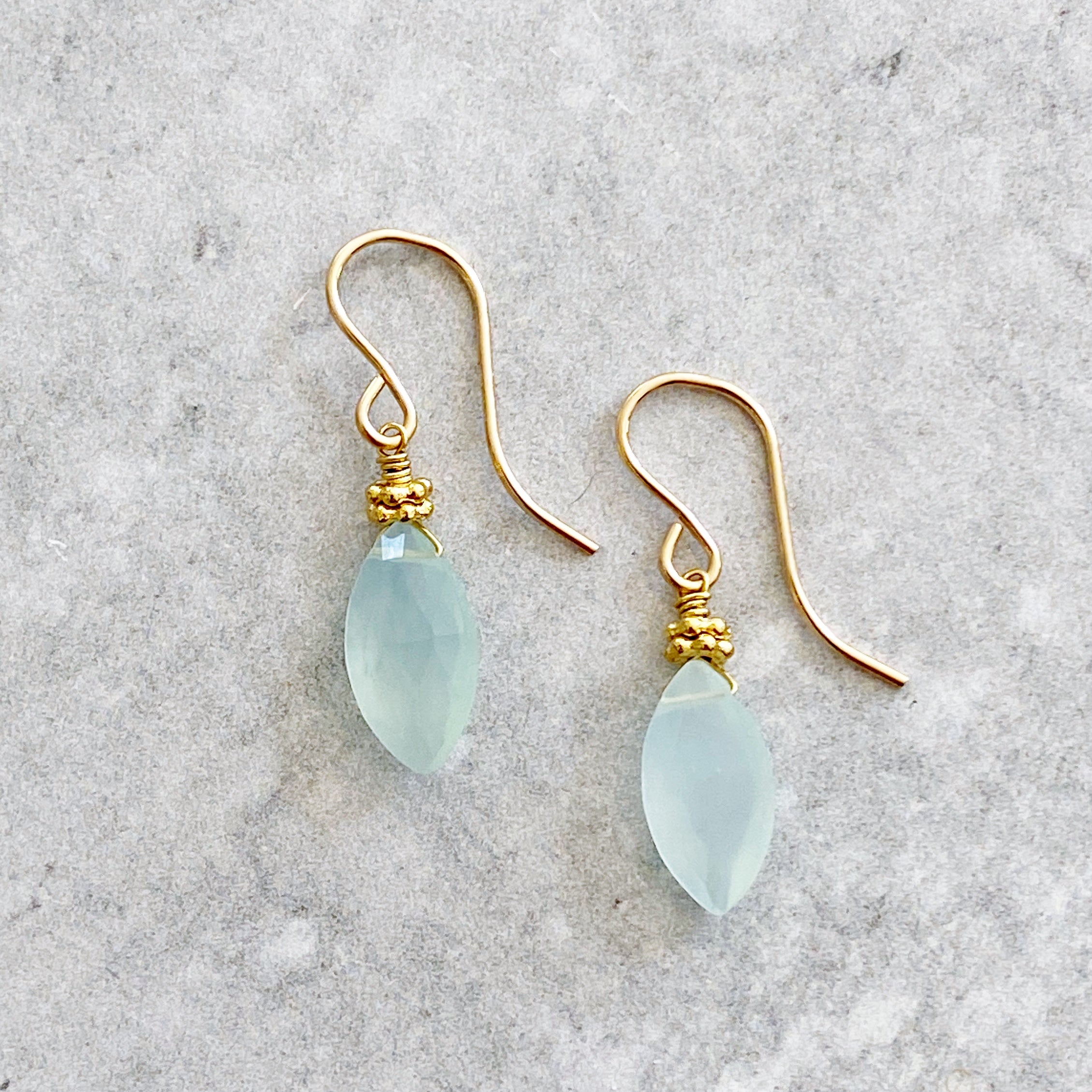 Spring Water Earrings Chalcedony