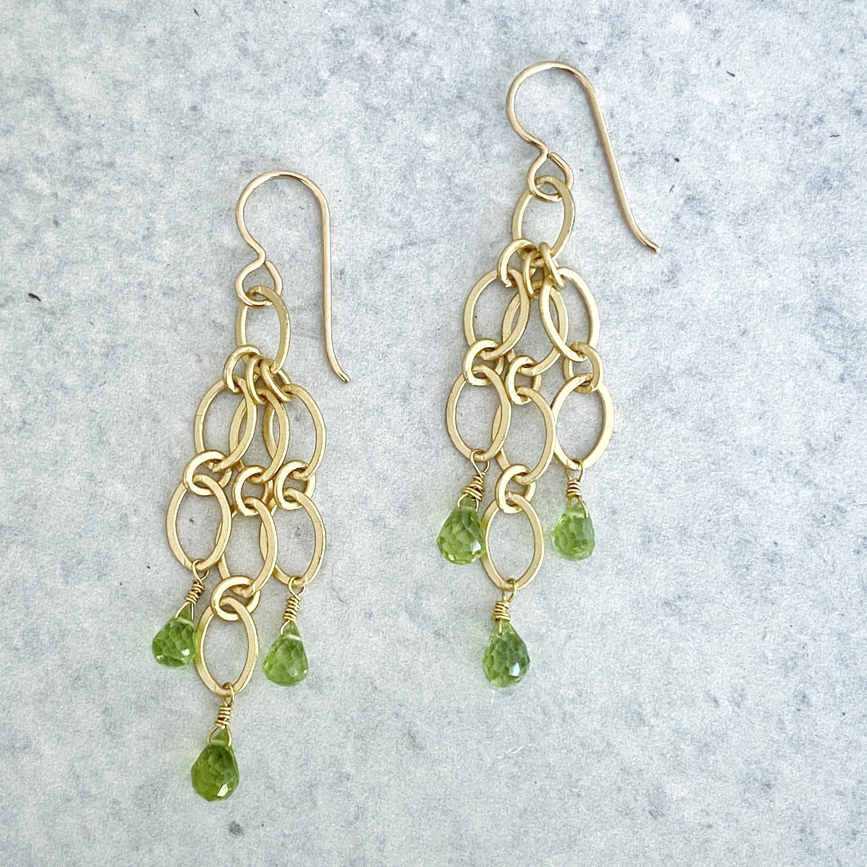 Celeste Chandelier Earrings Peridot