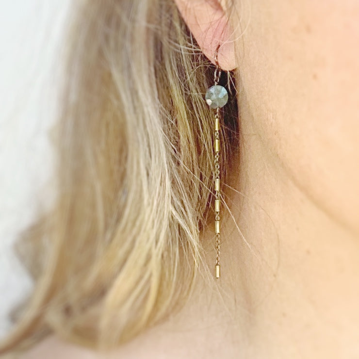 Simpl Earrings Labradorite