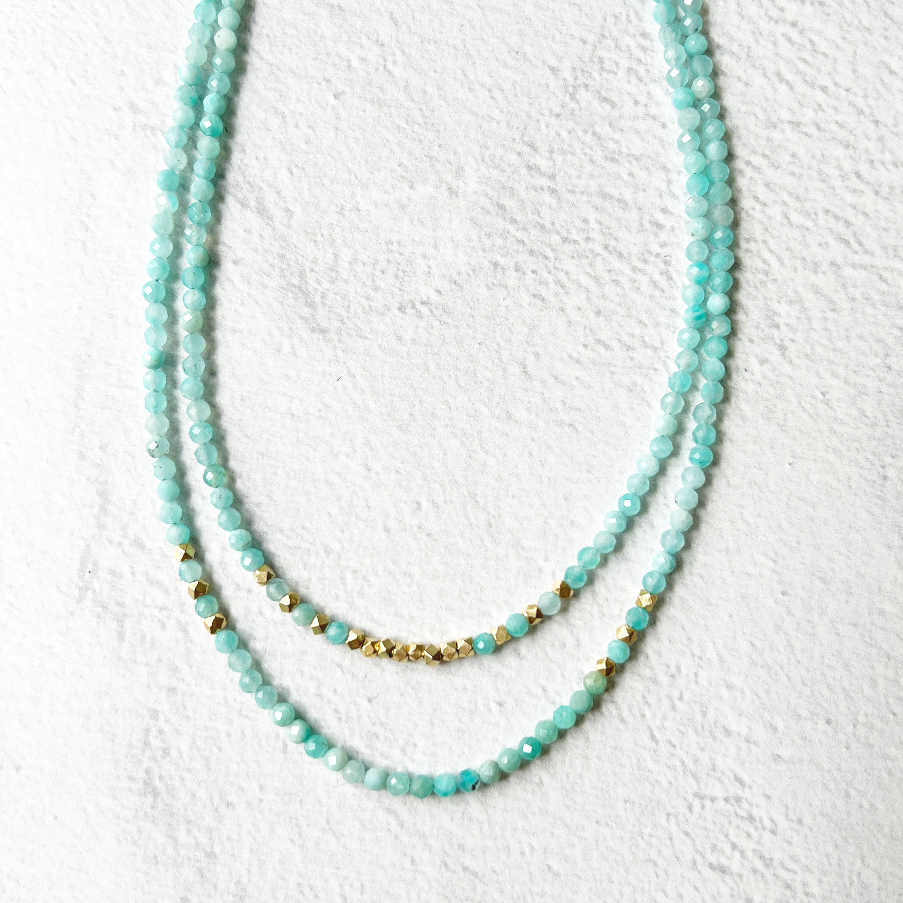 Kortum Necklace with Leather Amazonite