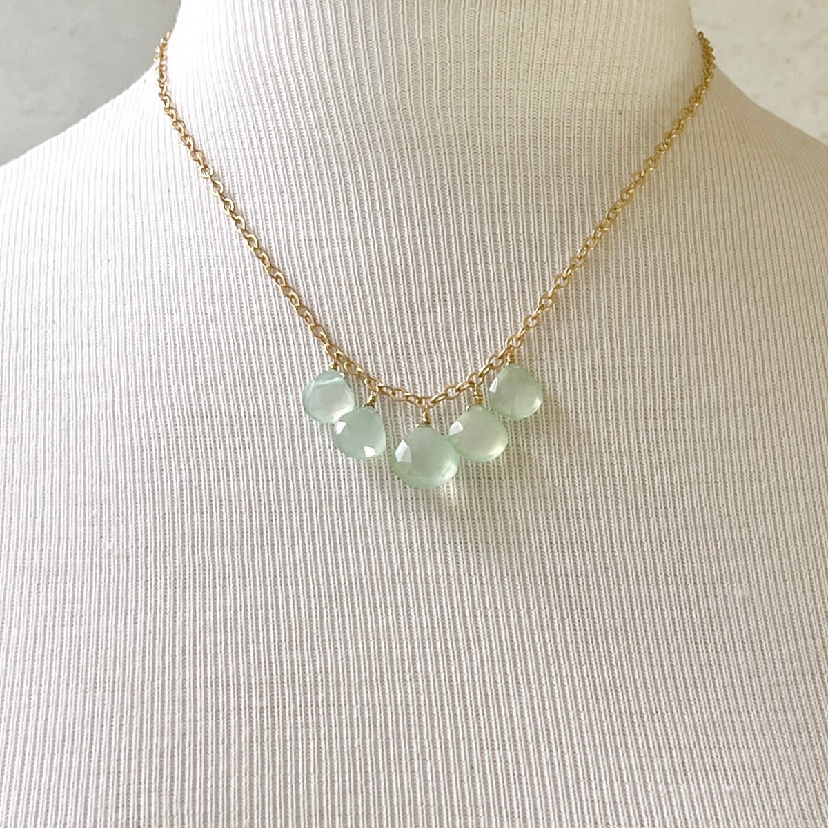 Calistoga Drop Necklace Chalcedony