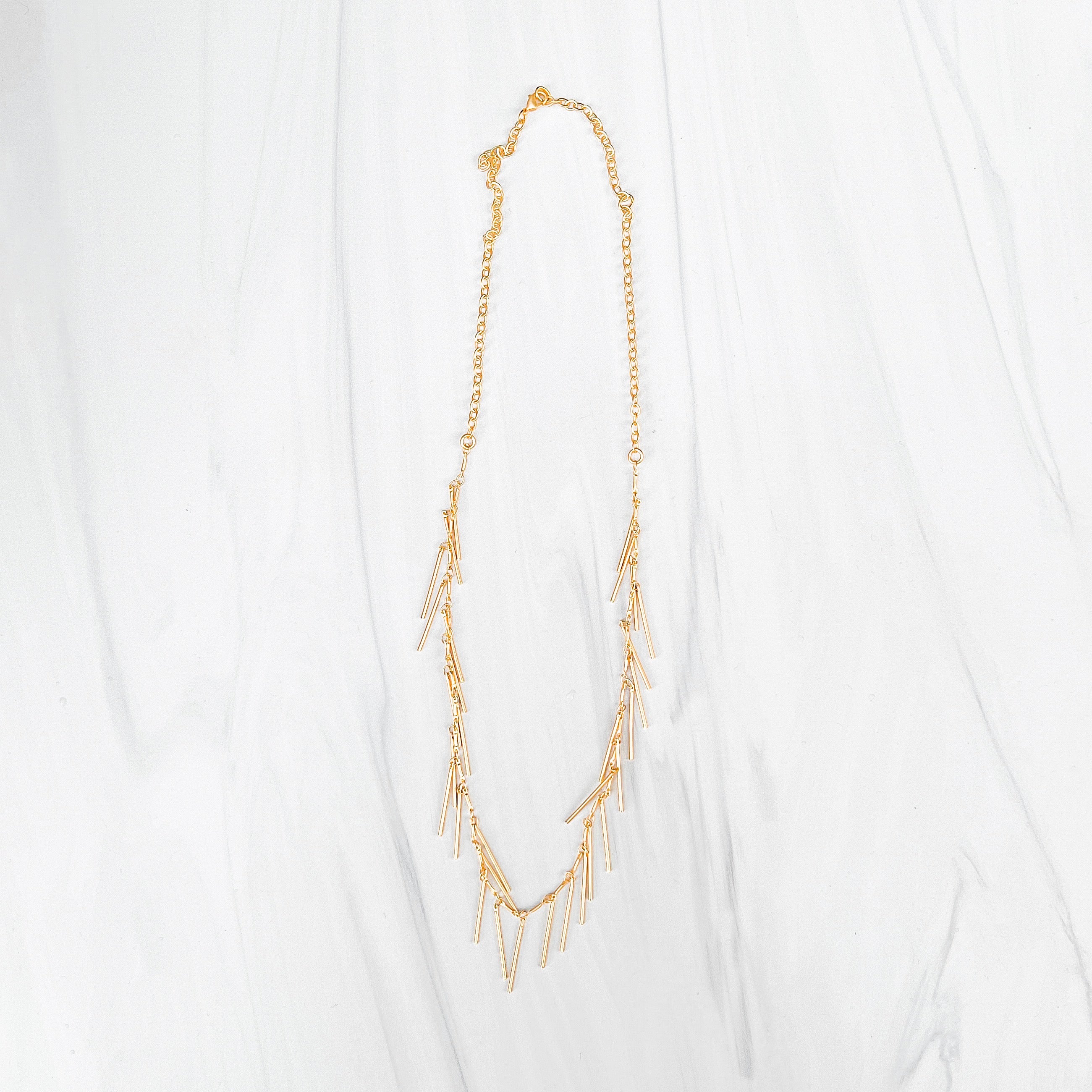 Camelia Necklace Satin Gold