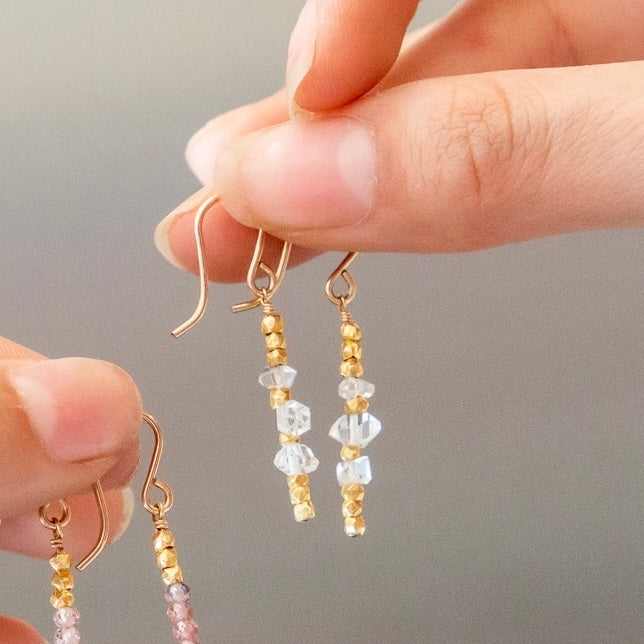 Kortum Earrings Herkimer Diamond
