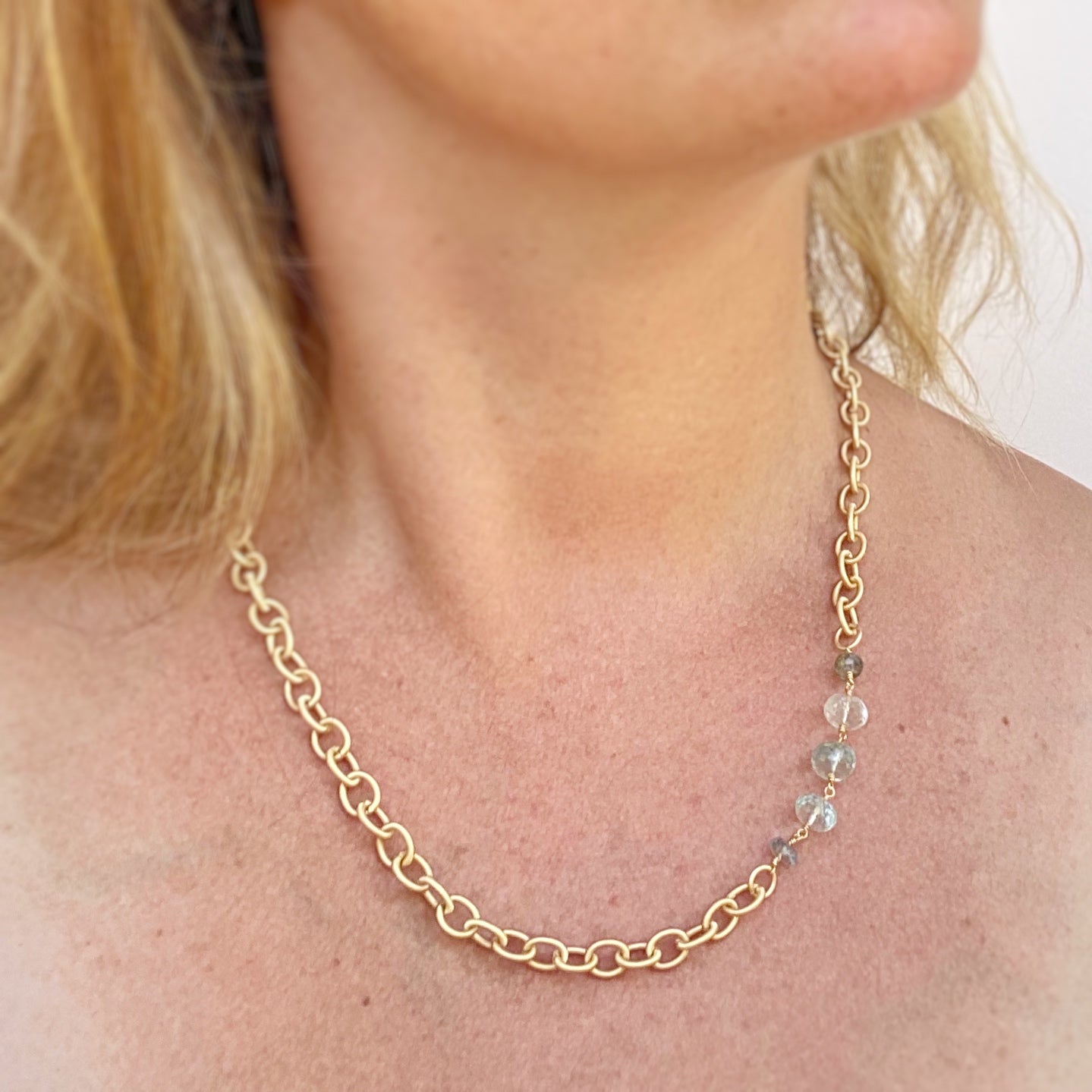 Hydra Necklace, Aquamarine
